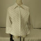 Ravel White Pleated Front Zip Blouse Size L