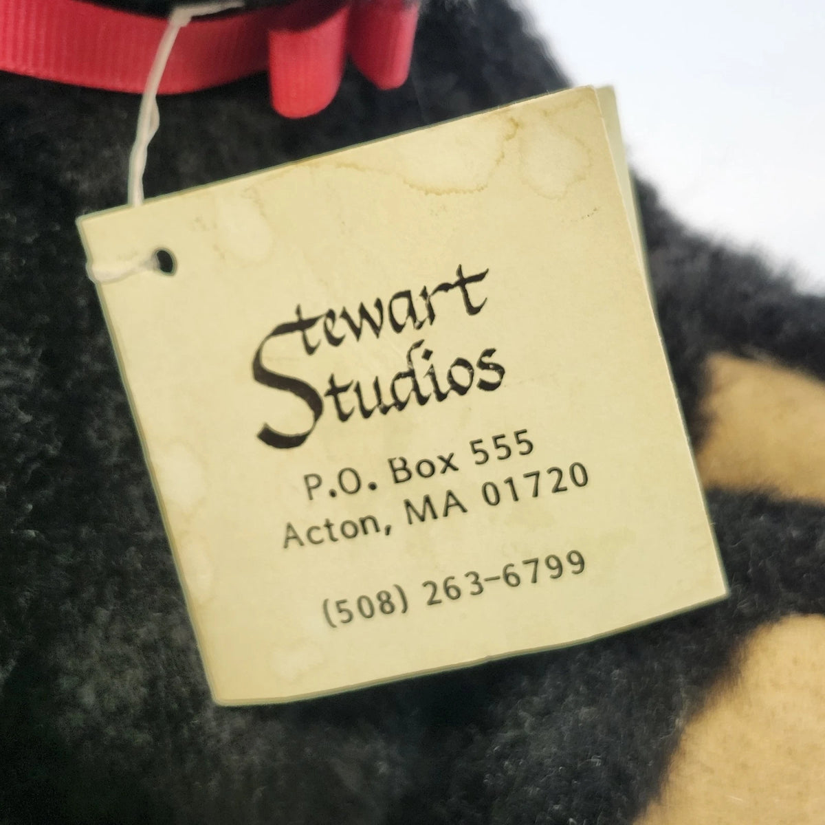Stewart Studios Deborah Stewart Snuffles Black Artist Teddy Bear 8" w Tag