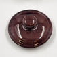 French Onion Soup Bowl Crock w Lid Casserole Dish Finger Grips Brown Stoneware