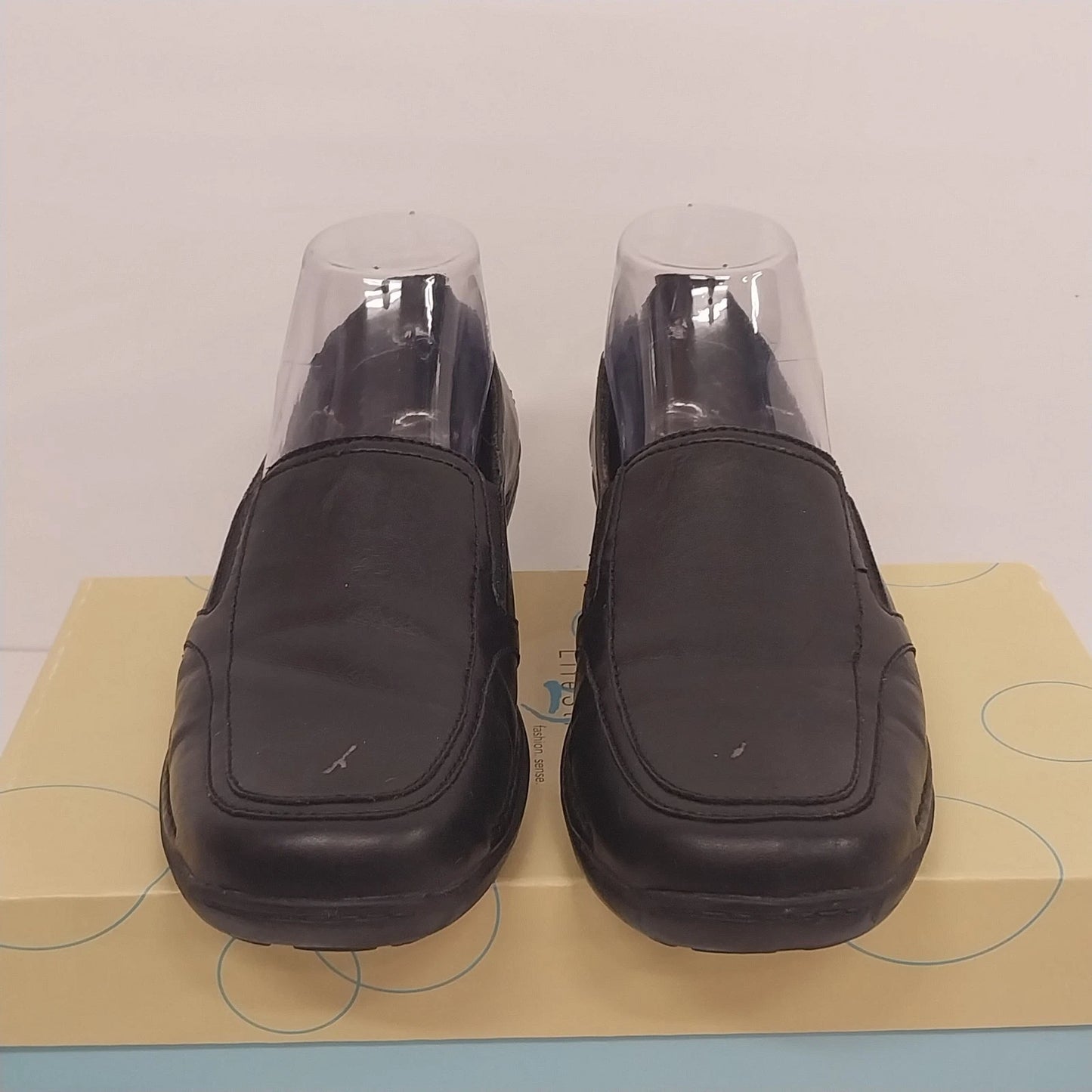 LifeStride Duke Black Wide Slip On Loafers Womens 8W Comfort