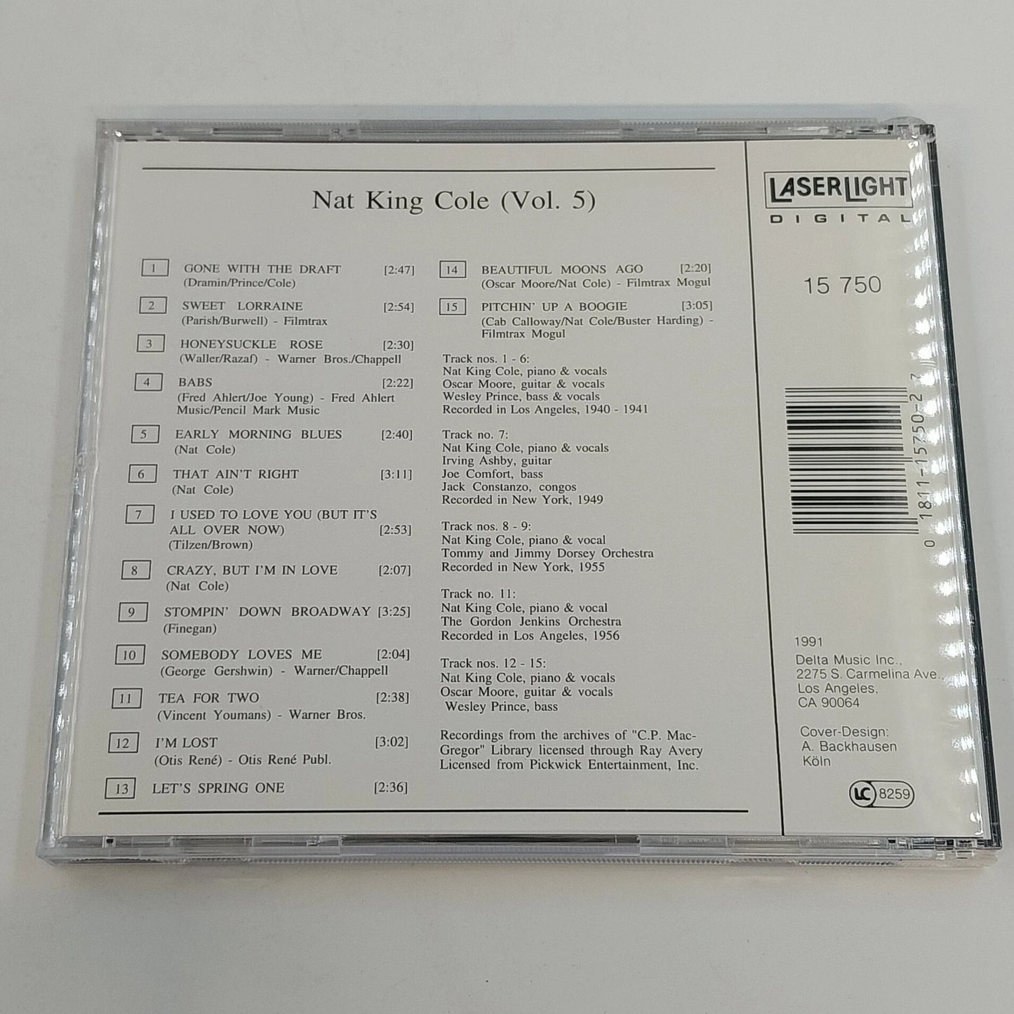 Nat King Cole Jazz Collector Edition Trio Recordings 5 CD Box Set LaserLight