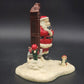 Christmas Chimney Clock Figurine 1999 Howard Miller Up On The House Top 645-415