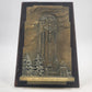 Bronze Plaque Charity Crucifixion Tower on Wood 1956 Shrine of the Little Flower