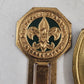 Boy Scout Lot Brass Belt Buckles Neckerchief Slides Bugle Patch Bookmark BSA Vtg