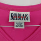 Bill Blass Jeans Women's Small Pink V Neck T Shirt Stretch Cotton Short Sleeve