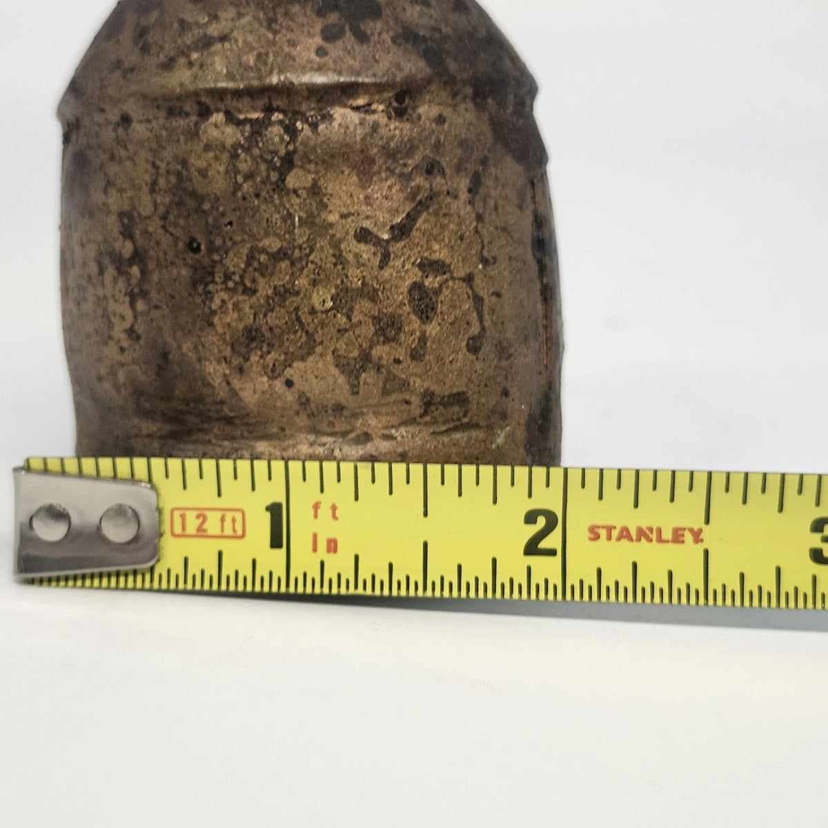 Rustic Metal Cow Bell Wooden Clapper Small Primitive Farmhouse 3" x 2" Vintage