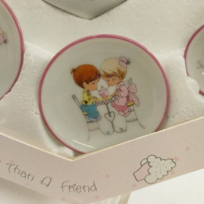 Enesco Precious Moments Porcelain Mini Tea Set “Nothing Sweeter Than A Friend”