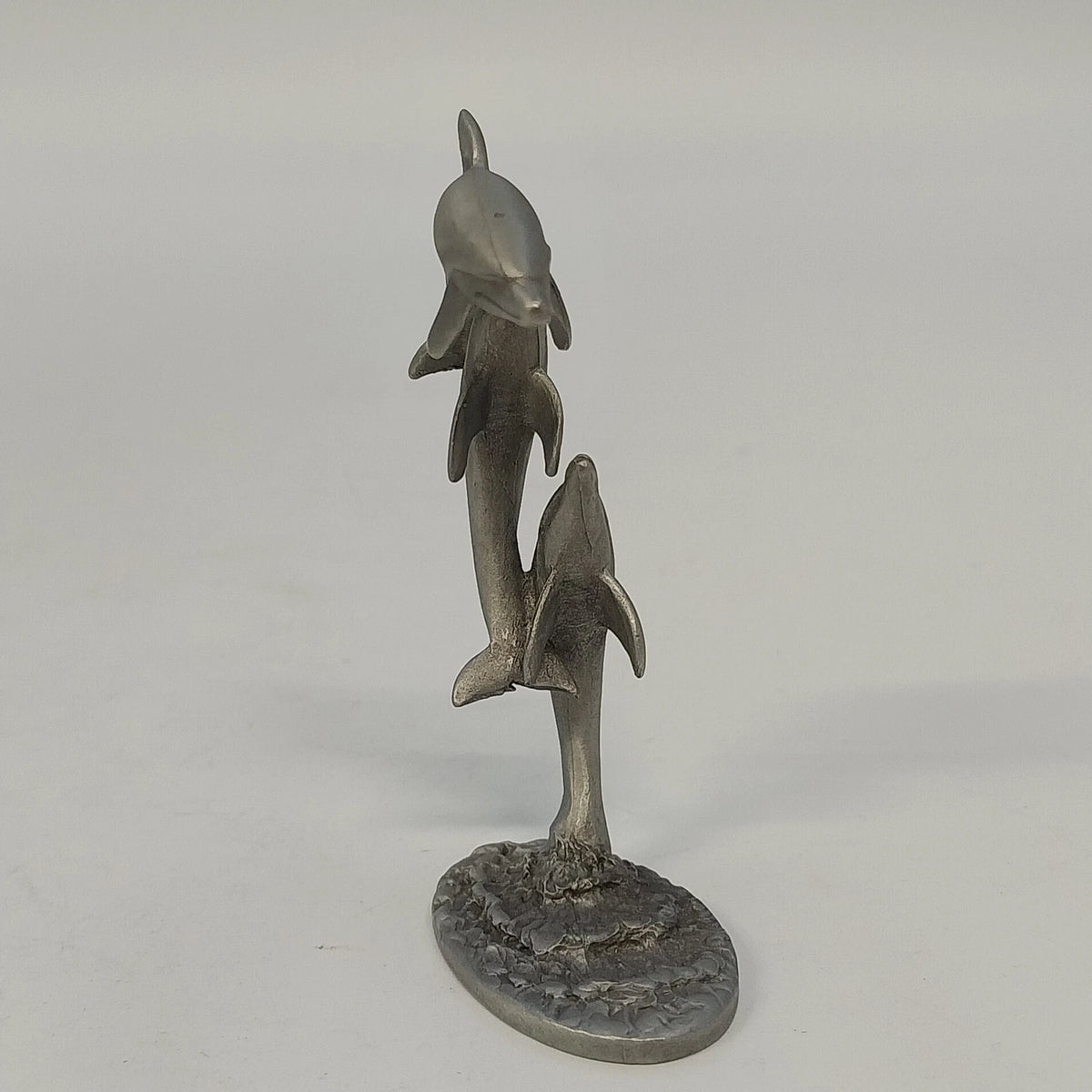 Spoontiques PP245 Pewter Three Dolphins Figurine 3" Ocean Decor Collectibe 1982