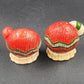 Set of 2 Christmas Salt & Pepper Shakers Red Mittens Ceramic 3.75"