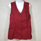 Burgundy Tunic Women's Vest Large V93 Fame Fabrics 2 Waist Pockets Poly-Cotton