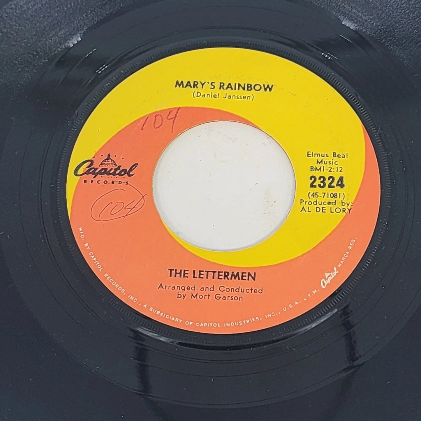 The Lettermen Put Your Head On My Shoulder 45RPM Vinyl