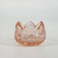 Westmoreland Pink Glass Lotus Flower Open Salt Cellar Individual Dip 1.25" Vtg