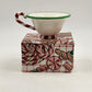 Hand Painted Tea Cup Department 56 Red Green Peppermint Mug China w Box