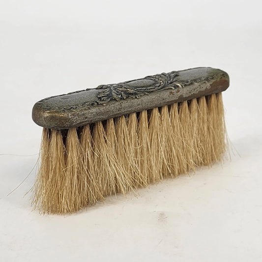 Hatters Brush Velvet Beaver Skin Hats Silver Tone White Bristle Cleaning Tool