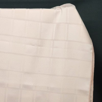 Rose Pink Rectangle Tablecloth with Windowpane Checkered Striped Design 50"x70"