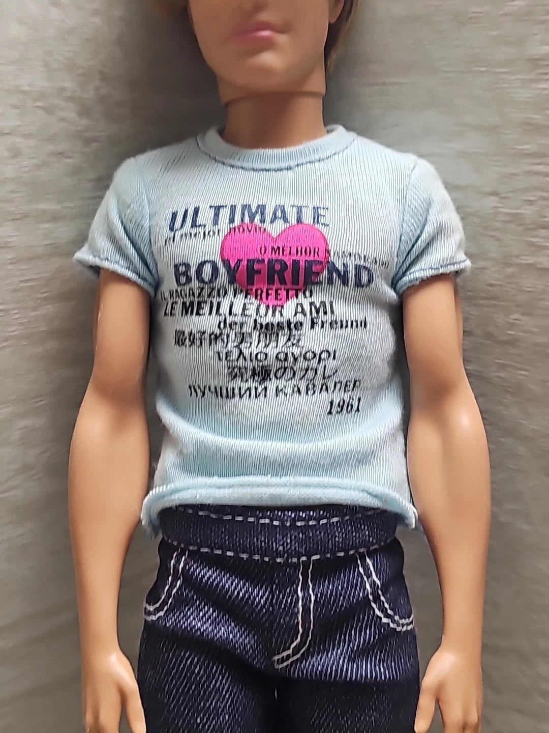 Barbie Sweet Talkin Ken Doll Mattel Boyfriend Play Heart Blue Parts AS IS 2010s