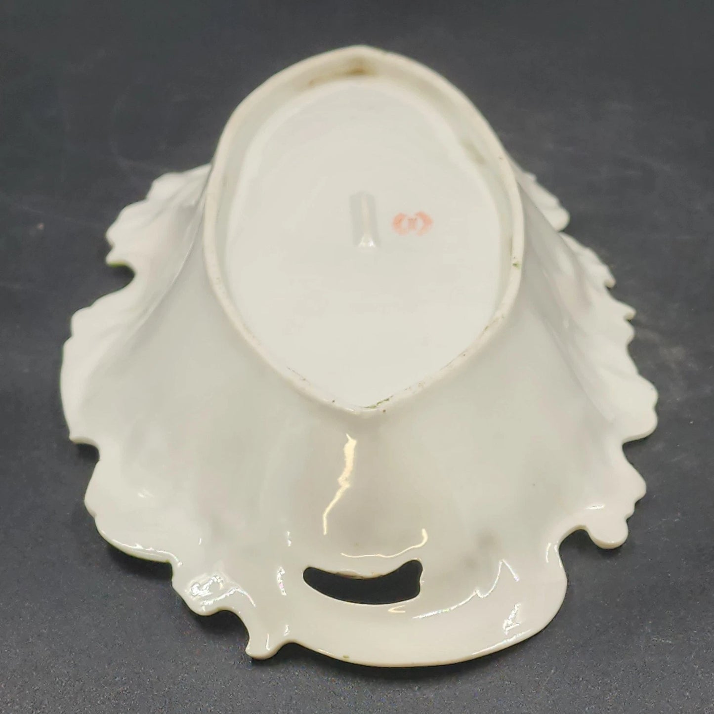 Saxe Altenburg German Green Porcelain Celery Dish 13" Floral Gold Gilt Antique