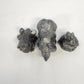 Pewter Animal Figurine Lot 3 Frog Prince Toad Rhinoceros Vintage Cartoon Style