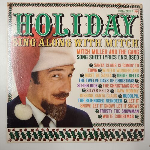 Holiday Sing Along With Mitch by Mitch Miller LP 1961 Mono Columbia w Insert