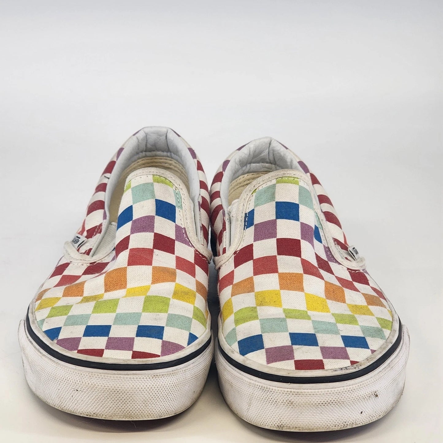 Vans Rainbow Checkerboard Slip-On Sneakers M5.5 W7 Classic