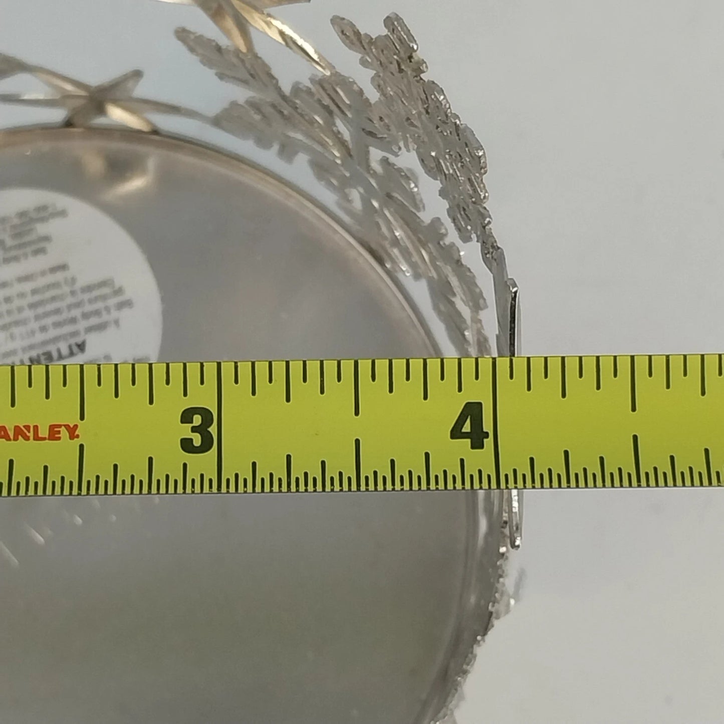 Bath and Body Works Snowflake 3 Wick Candle Holder Silver