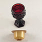 Avon Cape Cod Ruby Red Glass Tea Light Candle Holder Boxed