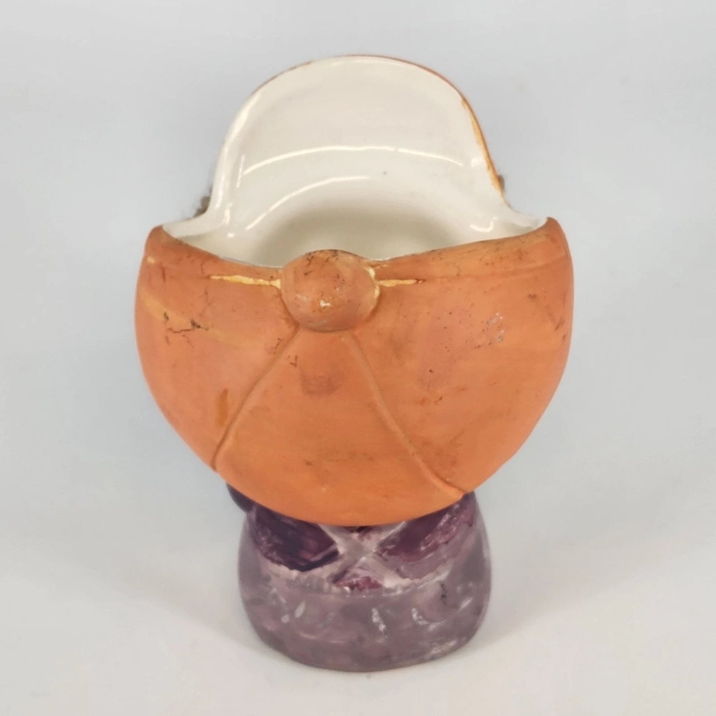 Nancy Pew Kitsch Child Planter Yarn Hair Giftware Co Japan Orange Brown 1970's