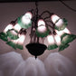 Meyda Tiffany 12 Light Pond Lily Glass Chandelier Vintage