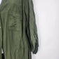 DressBarn db Women's Blouse 2X Plus Olive Green Button Up Roll Tab Long Sleeve