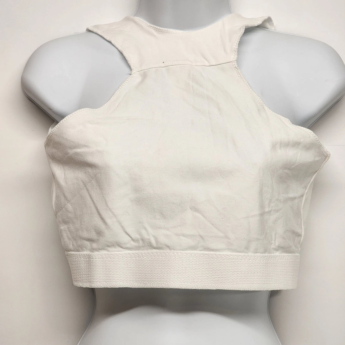 Surgical Recovery Post-Op Bra Sz L Cotton Lycra Back Closure Hook & Loop Straps
