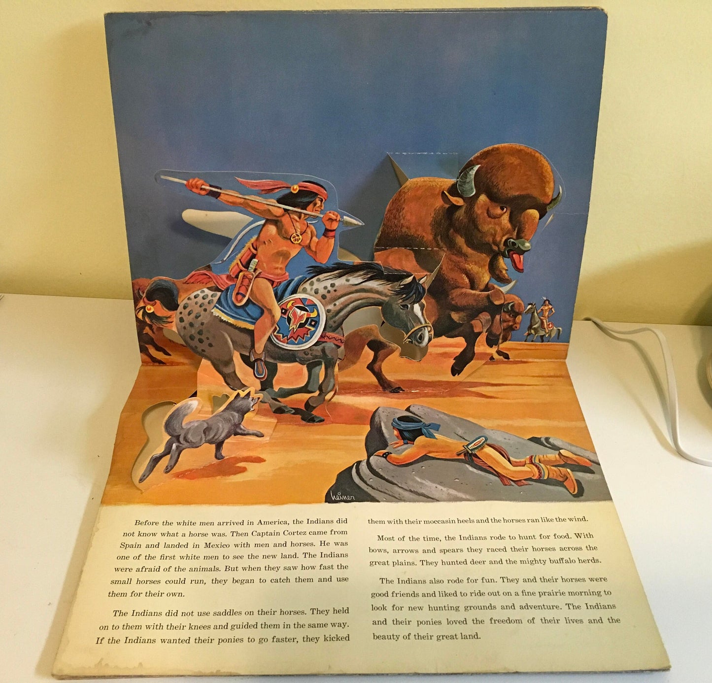 1960's Pop Up Book Boy Scout The Indians Living American Stories Native American Reservation History