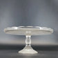 Vintage Jeannette Glass Pedestal Cake Stand Harp Pattern Clear