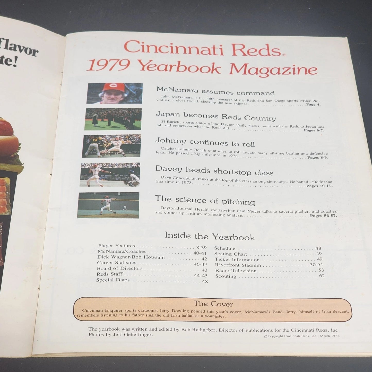 Cincinnati Reds 1979 Official Yearbook MLB Baseball Memorabilia Magazine