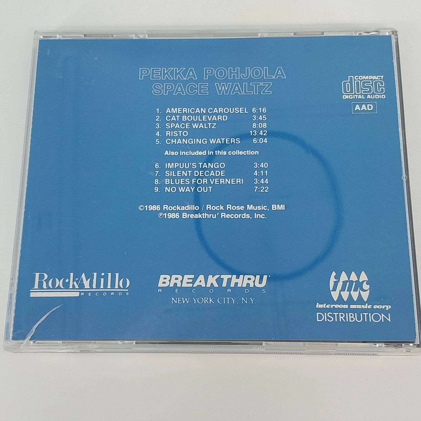 Pekka Pohjola Space Waltz CD 1986 Jazz Fusion Scandinavian Import Breakthru