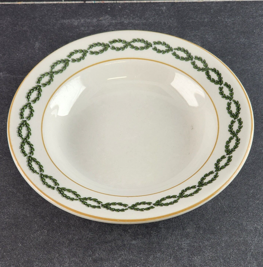 Coupe Soup Bowl Shenango China King Cole Restaurant Pattern Anchor Hocking 6.75"