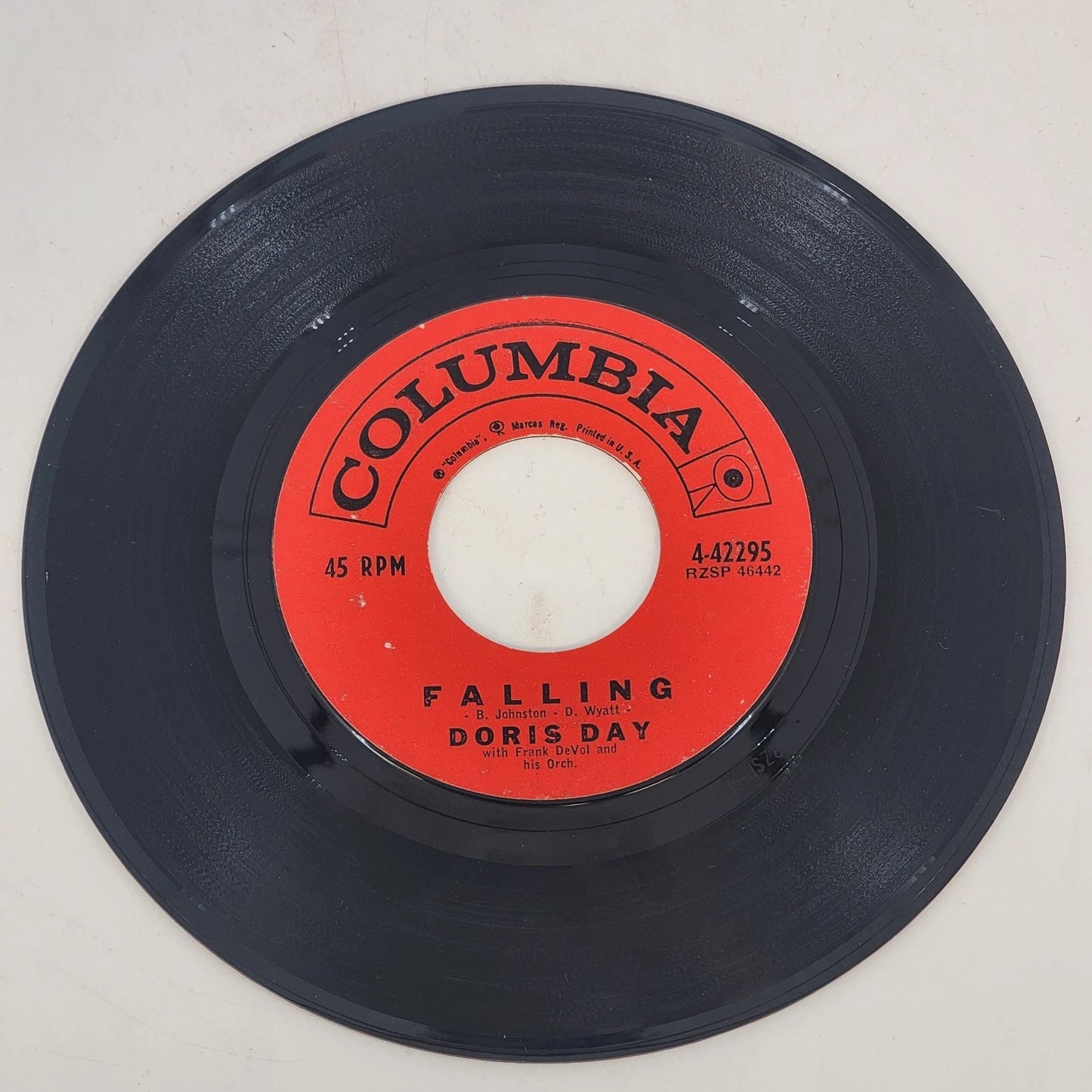 Doris Day Lover Come Back / Falling 7" 45RPM Vinyl 1962 Columbia Record USA Vtg