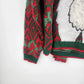 Holiday Time Llama Ugly Christmas Sweater Red Fair Isle 3D Novelty Large 42-44
