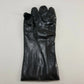 12 PVC Chemical Resistant Gloves Black 12" Gauntlet Lg Cotton Lined Smooth Grip