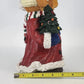 Resin Christmas Teddy Bear Figurine Red Coat Puppy & Tree 11" Holiday Ornament
