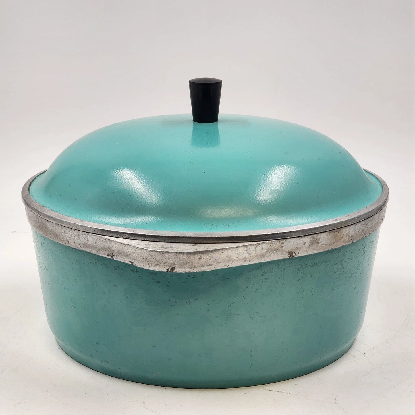 Club Aluminum 4 Qt Dutch Oven Turquoise 10" Stock Pot w/ Lid Vintage 1960s