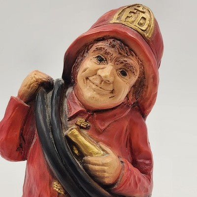 Orzeck Fire Fighter Figurine 7" Tall All American Fireman Ware MA Vintage 1982