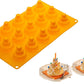 RBV Birkmann Baking Freezing Silicone Mold 15 Yellow Birthday Cake Shapes Decor