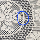 Lace Table Runner Scarf Oval Doily Off White Floral Crochet 30x14 Minor Flaws