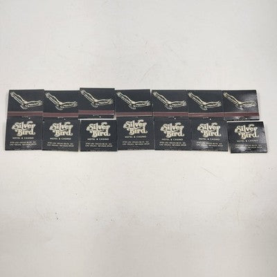14 Silver Bird Hotel Casino Matchbooks Unstruck Las Vegas Nevada Closed in 1981