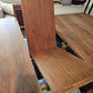 Antique Mahogany Double Pedestal Dining Table Set 1900s w/6 Chairs & Leaf