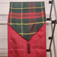 Green and Red Linen Table Runner With Gold Trim and Tassels Red Back Vintage