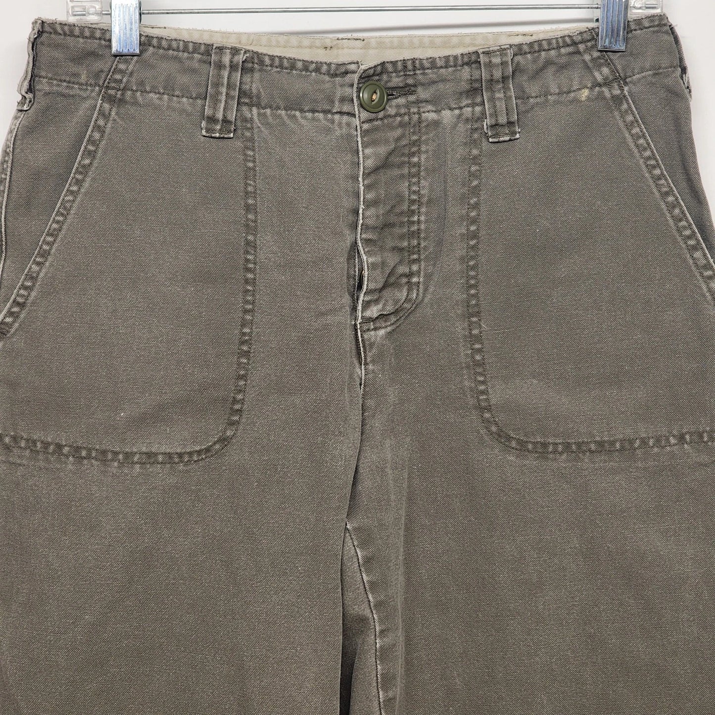 American Eagle Outfitters Women's Jeans 10 Straight Leg Olive Green Utility Soft