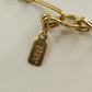 1928 Brand Three Strand Round Black Beads w Gold Tone Enamel Necklace Jewelry