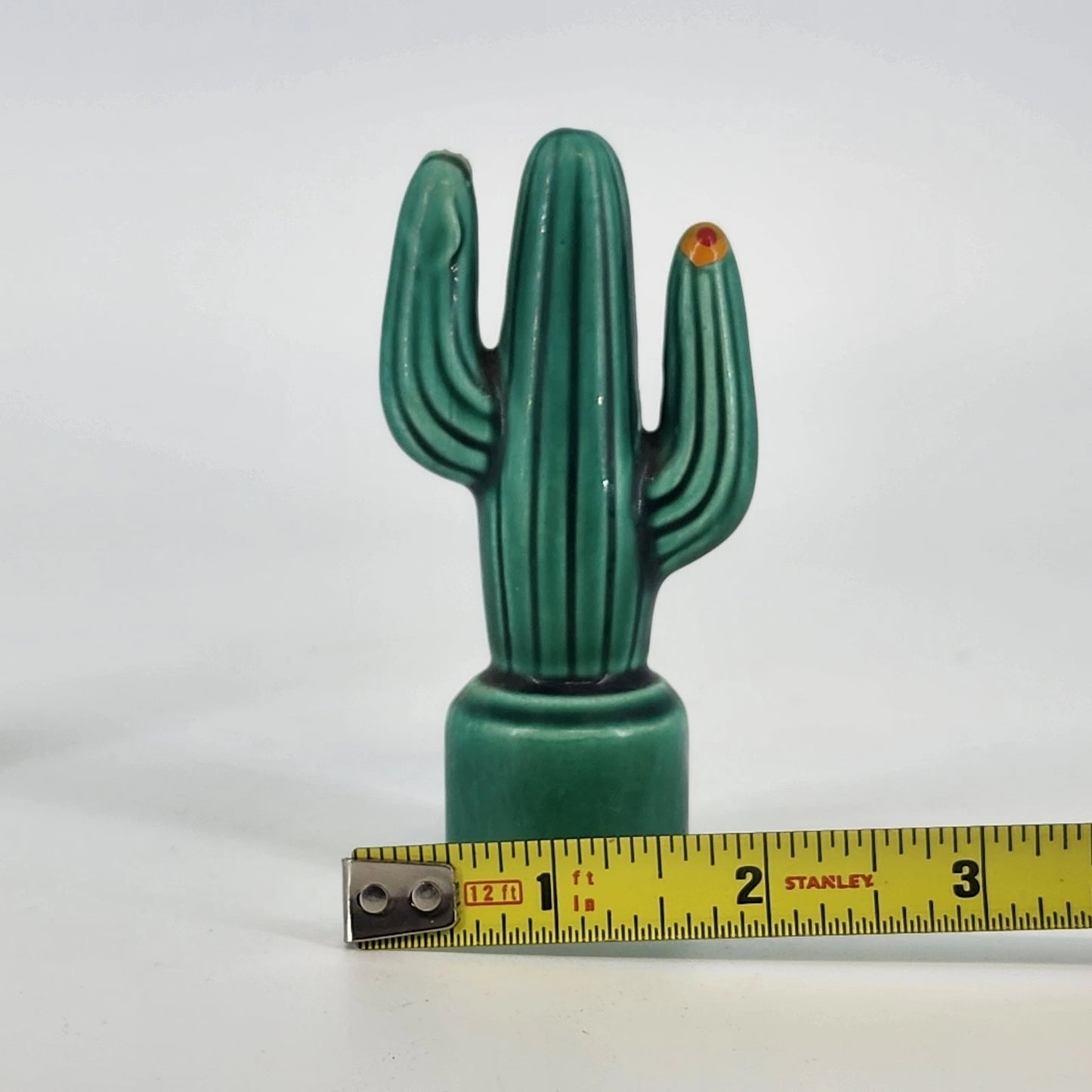 Southwest Cactus Ceramic Salt & Pepper Shakers Desert Bloom Saguaro Flower 4"