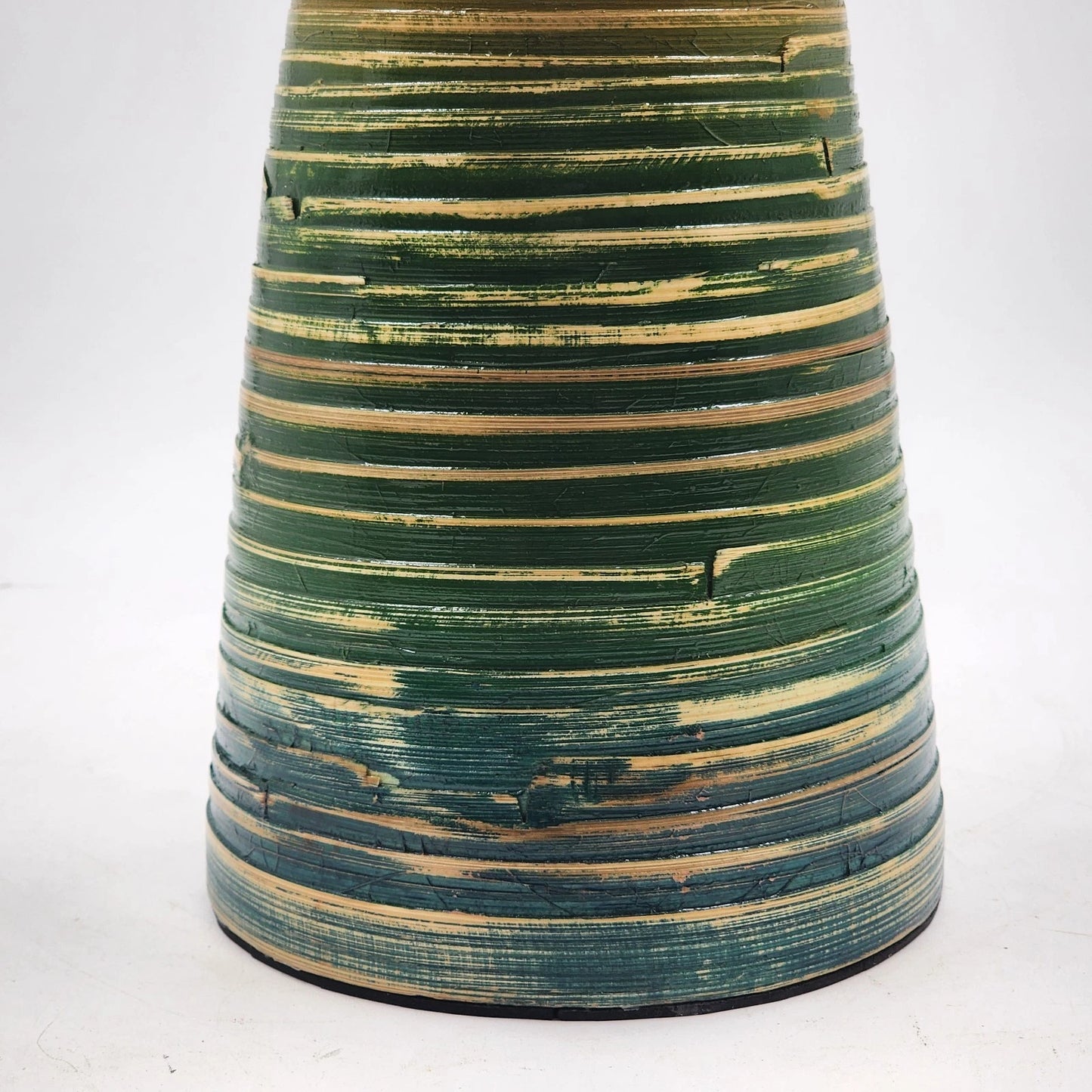 Colorful Coiled Rattan Vase Decorative Basket Boho Woven Art Dried Plant Holder